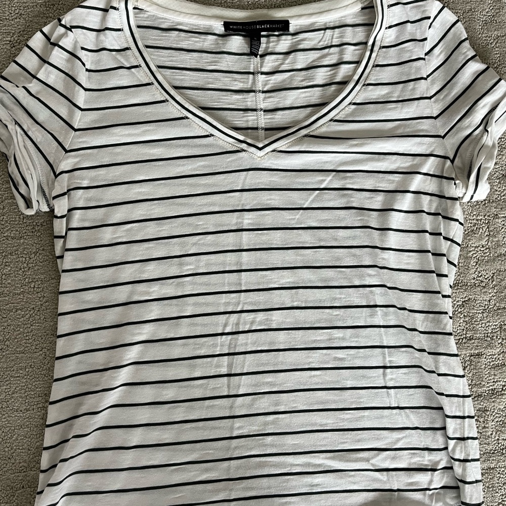 White House Black Market- Striped T-shirt- Size Small